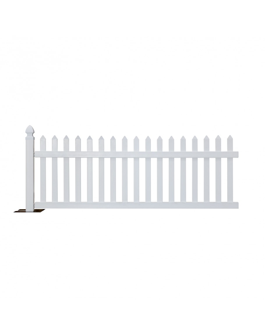 10 Foot Rhino™ Portable Vinyl Picket Fence Kit, White for Sale